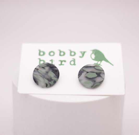 Green Marble Studs